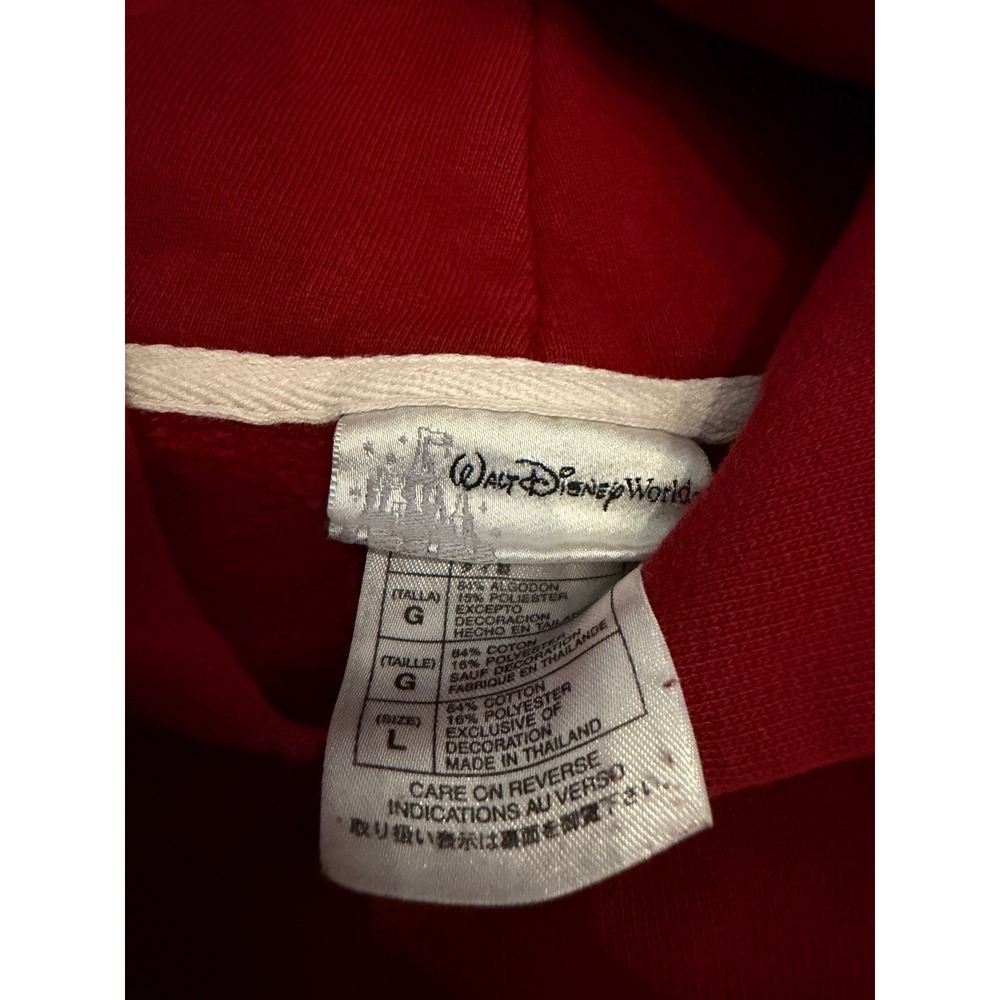 Walt Disney World Mickey Mouse 1928 Red Hoodie Pullover Sweatshirt Mens Large - Picture 3 of 8